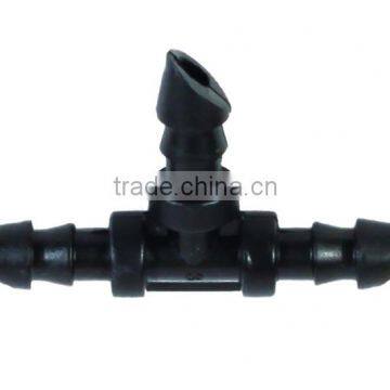 Irrigation Plastic Black Barbed Tee Water Tube Fitting