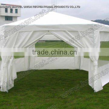 Hexagonal Green Polyester Garden Gazebo With Mosquito Net photo-4