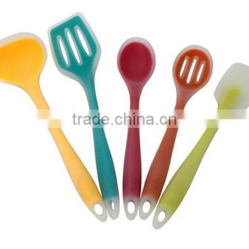 Premium Silicone Kitchen Utensil Set, New 5 Piece Cute Cooking Tool Set