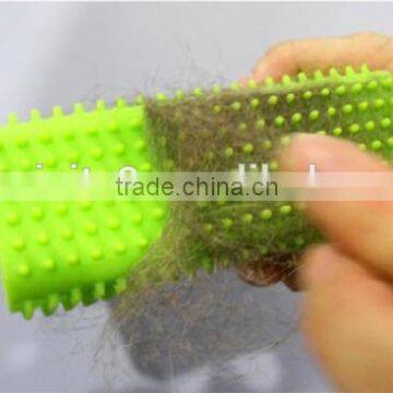 CY064 Pet Comb Mucous Wool Implement Silicone Brush Cat and Dog Fur Cleaner Pets Hair Comb photo-3