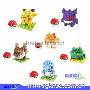 Plastic pokemon go diamond mini figure pokemon building blocks