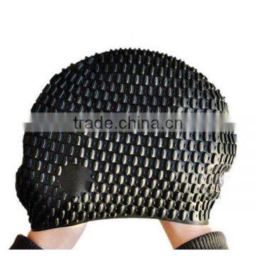 Hot! Fashionable silicone swim caps for long hair