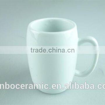 White and Black Colored Glazed Ceramic Beer Mug 7 oz Cheap Price Wholesale photo-3