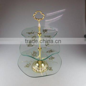 Wholesale 3 Tier Wedding Glass Cake Stand photo-2
