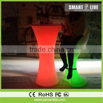 High bar table multicolor led cocktail table cheap bar table sets