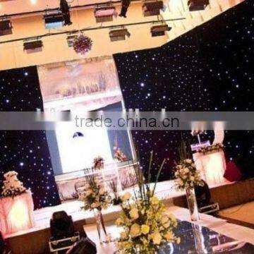 Black/white Fireproof Velvet Cloth Led Star Cloth Backdrop for Theater photo-5