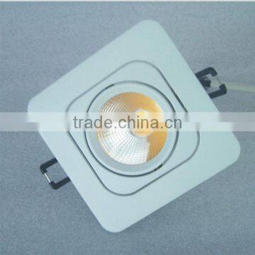 Silver / White fixture 10W dimmable square led downlight retrofit