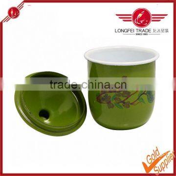 Sell Like Hot Cakes of Enamel Teacup With a Lid photo-3