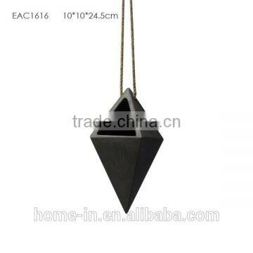 Home Decorative Custom Hanging Concrete Plant Pot Cement Flower Pot photo-4