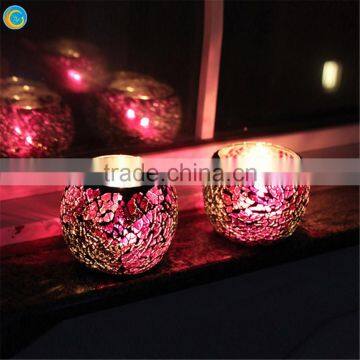 Wedding Decoration Glass Mosaic Candle Jar Glass Candle Lantern photo-4