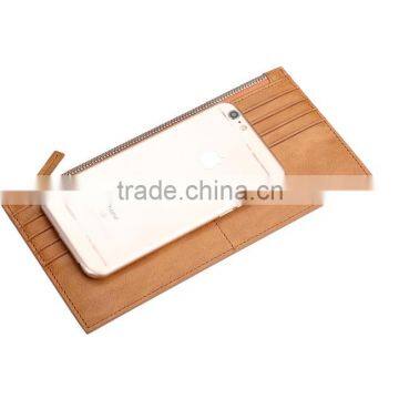 Top Cowhide Leather Tan Color Rfid Blocking Men Zipper Card Holder Wallet photo-4