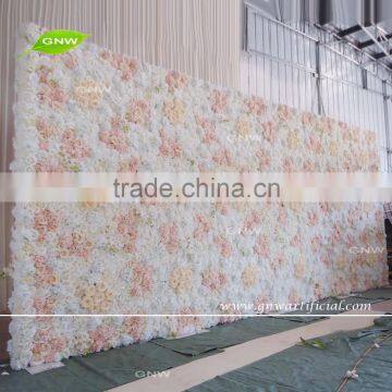 GNW FLW1609013 New arrival Wholesale pink silk flower wall backdrop decoration