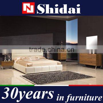 Affordable Best price modern bedroom furniture, king size leather bed