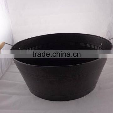 Large tin bucket with handles