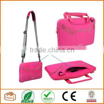 13.3 Inch Ultrabooks/ Laptop / NetBook/ Super Protection Sleeve Shoulder Bag / Multi-functional Briefcase Carrying Case Hot Pink photo-3