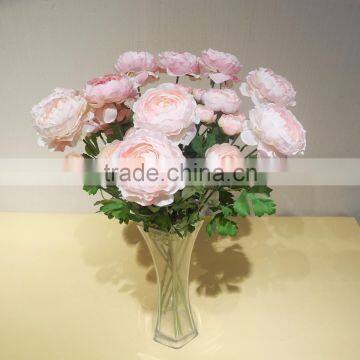 Craft Artificial Fake Floral Blume Single Flower With Plastic Stem Fabric Flowers for Headbands photo-3