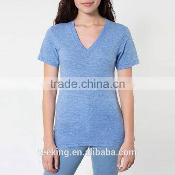 high quality women v neck slim fit t shirt for sports