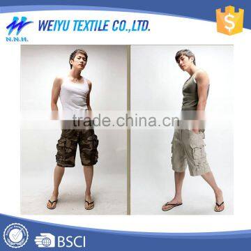 Cotton Men cargo shorts / plain dyed Teen Boy hot Shorts