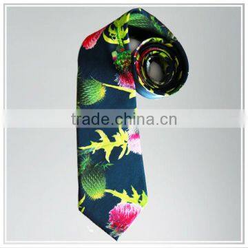 Customize natural color top quality high-end digital print silk tie