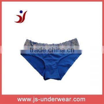 high waist pantiedark blue panties with transparent lace high quality competitive price bra manufacture in China (accept OEM)