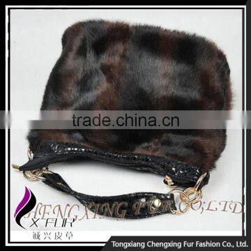 CX-H-41 Fashion Leather Fashion Women Bag Lady Wholesale Cheap Bag Rabbit Fur Women Handbag photo-4