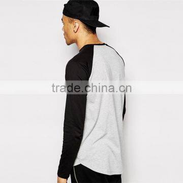 Mens Long Raglan T-shirt Long Sleeve T-shirt Wholesale photo-2