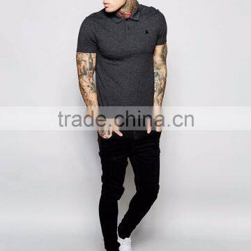 100% Cotton Yarn Dyed Men's Muscle Polo Shirt With Embroidery Design In Your Own Style Men's Short Sleeve Polo Shirts Stretch-Co photo-2