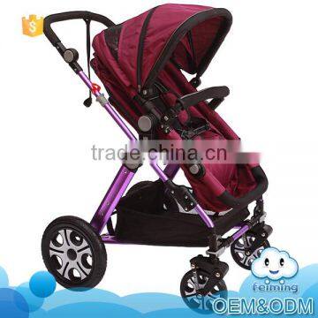 Hot selling products aluminum alloy frame 2-in-1 high landscape pushchair seat reversible travel system baby stroller