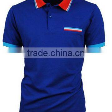 Custom Logo Brand Different Color Collar and Cuff Polo Shirt photo-4