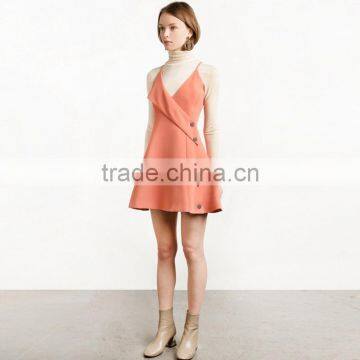 2017 Fashion Spaghetti Strap Elegant Women Spring Summer Dresses One Piece Design photo-3