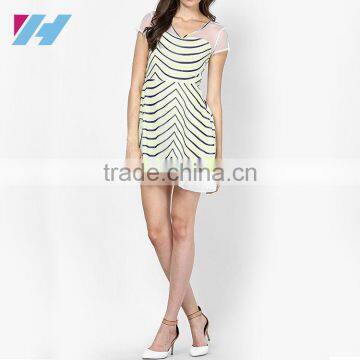 New Fashion Ladies Sleeveless Georgette Dress Patterns Mini Shift Dress photo-4