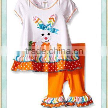 2017 Wholesale factory direct selling a outfit for a girl's Easter bunny the latest designer clothes