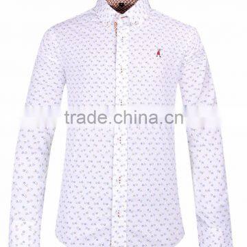 2017 Contrast Collar and Cuff Slim Fit Mens Shirt photo-2