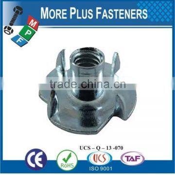 Made in Taiwan Stainless Steel Black Phosphate Four Three Prong Tee Nuts photo-2