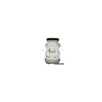 Sell Glass Bear Jar with Lug-Lid