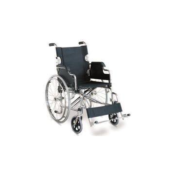 #JL908AQ – Attractively Priced Manual Wheelchair With Flip Back Armrests, Detachable Footrests, Dual Cross Brace & Drop Back Handles