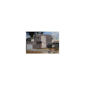 8 Modules Prefab Container Villas Folding Steel Frame Heat / Cold-Insulated