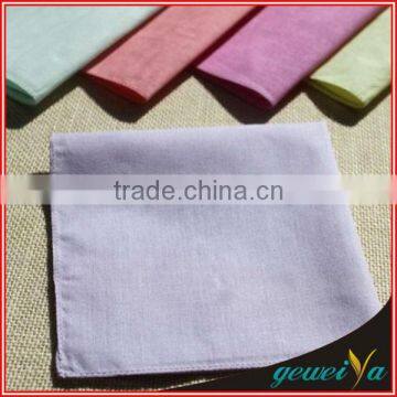 2014 New Cotton Purple Solid Wedding Handkerchiefs