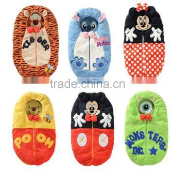 Cartoon Envelope Newborn plush sleep sack Winter plush Infant Swaddle Blankets