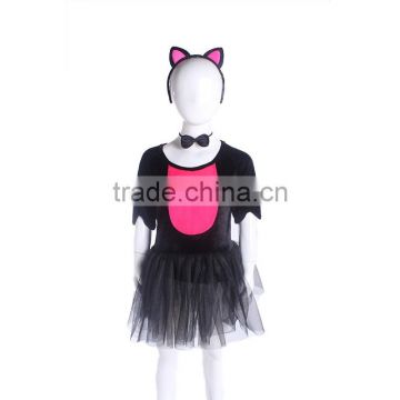 Cartoon dress for girls popular black mouse dress for little girl