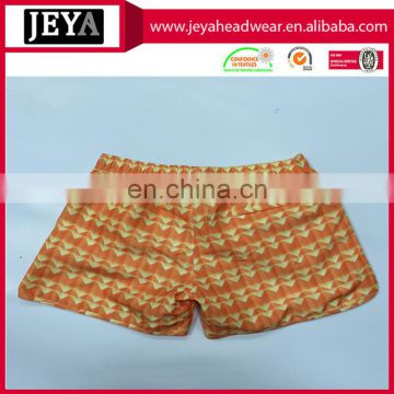 Bright yellow orange Lightweight Sporty Beach shorts elastic waist mesh liner beach shorts