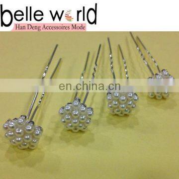 Bridal Hair Pin Stick Hair Bun Hair Fork with Mini Pearls