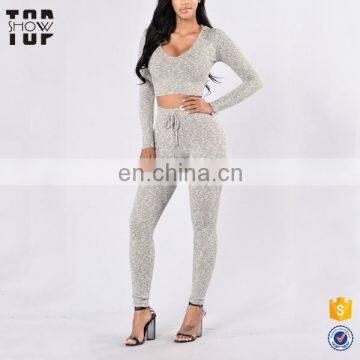 Alibaba china slim fit with drawstring waist gym latest design tracksuit