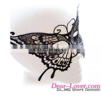 Wholesale Women Black Lace Crochet Butterfly Party Masquerade Masks photo-2