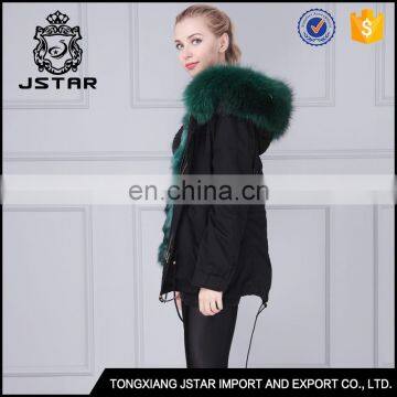Men and Women Short Black Rabbit Fur Coat With Real Lined photo-6