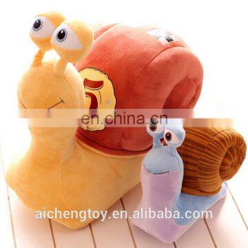 personalized soft plush stuffed toy snail bolster