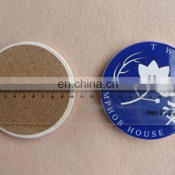 Waterproof Porcelain Coaster With Cork, Custom Design Round Ceramic Coaster photo-5