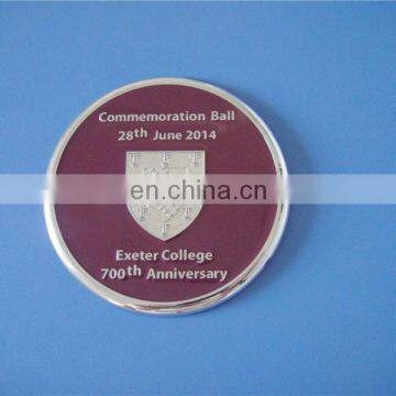 embossed metal logo cup coaster for wholesale