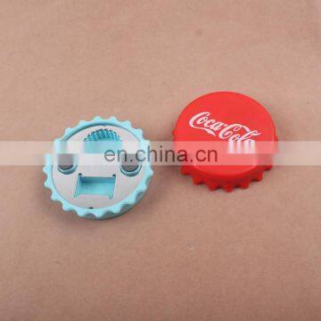 plastic cap fridge magnet bottle opener with magnet