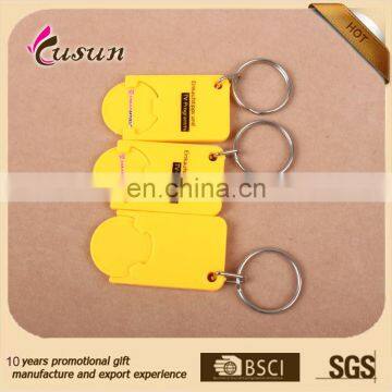 BSCI SGS top quality best price promotional supermarket plasitc chip keychain